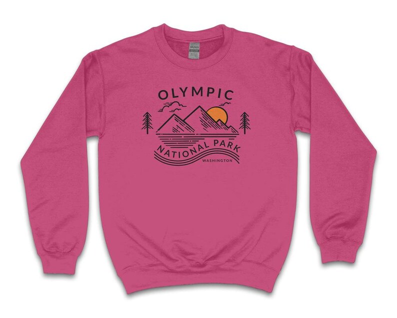 Olympia National Park Sweatshirt, Washington Sweatshirt, Adventure Sweatshirt, National Park Sweater, Travel Sweatshirt, Olympia Souvenirs Bild 7
