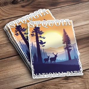 Sequoia National Park Stickers, Yosemite Decals, National Parks Decals, Camping Stickers