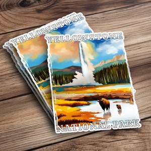 Yellowstone National Park Stickers, Yellowstone Wildlife, Yellowstone Sticker, Camping Stickers, Custom Animal Sticker