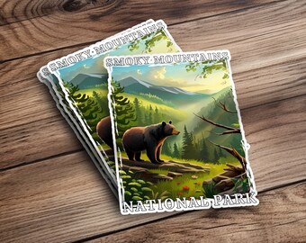 Smoky Mountains National Park Stickers, Smoky Mountain Decal, Smoky Mountains Gift, Smoky Mountain Decal