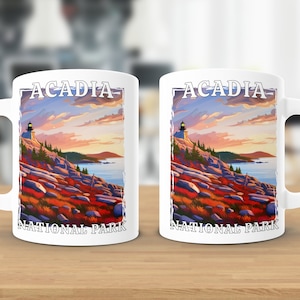 Acadia National Park Mug, Acadia Coffee Mug, Acadia Gift, Maine Gift, Maine Mug, National Park Gifts, Vacation Mug, Vacation Gift