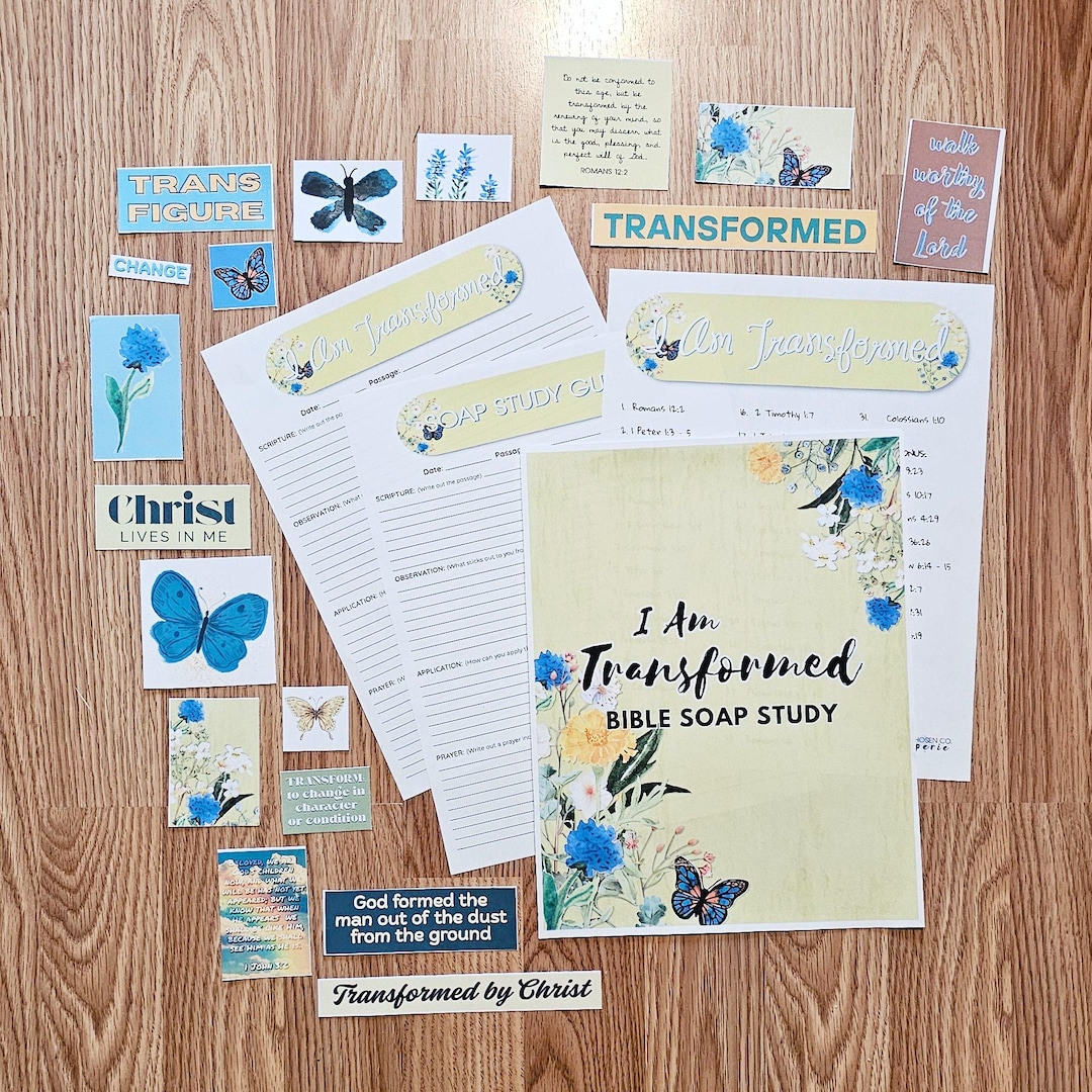 I Am Transformed Bible SOAP Study Pack for Christian Women - Self-paced ...