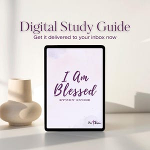 I Am Blessed Digital Printable Bible study guide - instant download Christian women&#39;s group book, beatitudes Jesus teaching, journaling