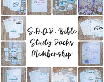 Bible Study Membership, study club, monthly study kit, annual package, snail mail study,