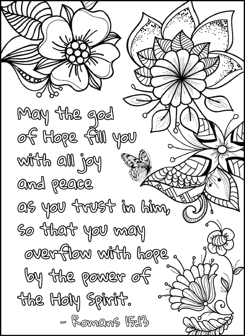 Coloring Pages Pack Fruit of the Spirit Bible Verse Color - Etsy