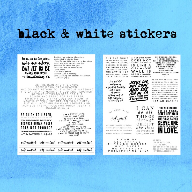 Bible Journal Stickers Fruit of the Spirit Bible Verses - Etsy