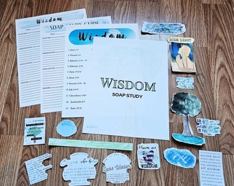 Wisdom SOAP Study pack, bible study kit, Wisdom Tree of Life, help with anxiety, sticker sheets, topical study, womens bible study, sister