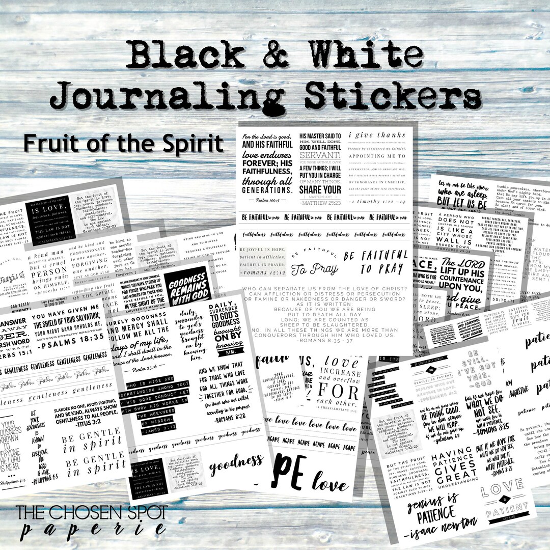 Bible Journal Stickers, Fruit of the Spirit, Bible Verses, Christian ...