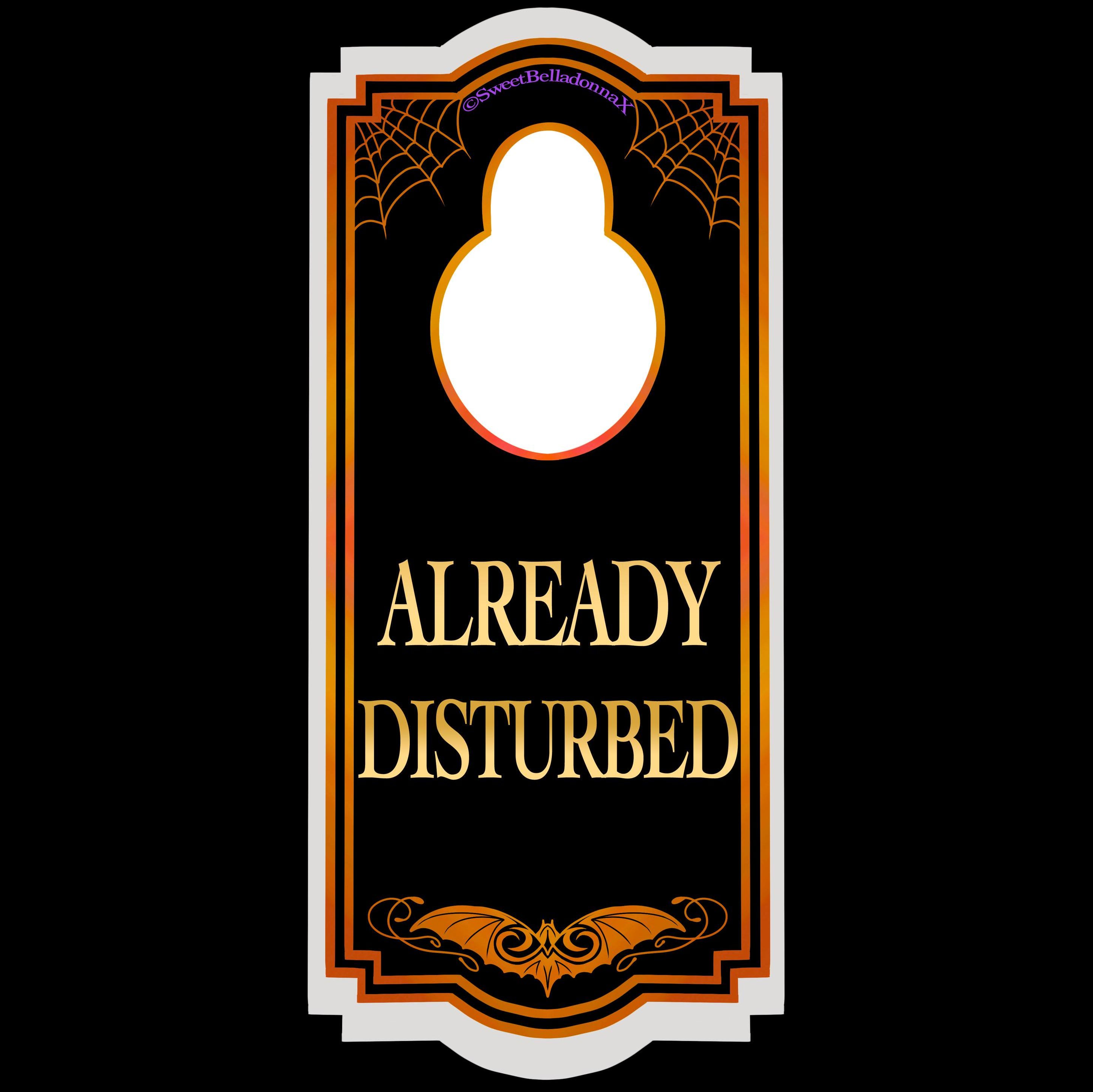Already Disturbed - Door Hanger Shaped STICKER in Multiple Colors With ...