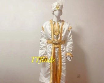 Para el disfraz de Príncipe Aladdin Cosplay, traje árabe, disfraz de Aladdin Cosplay en tamaño personalizado
