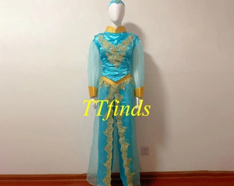 For The Aladdin Princess Cosplay Aladdin Jasmine Outfit Aladdin Princess Dress Cosplay Costume Adult Women Girls Personalized Size