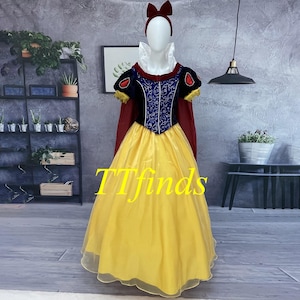 Schneewittchen Kleid Prinzessin Schneewittchen Cosplay Kostüm Erwachsene Frau Mädchen Kinder Personalisierte Größe Luxus