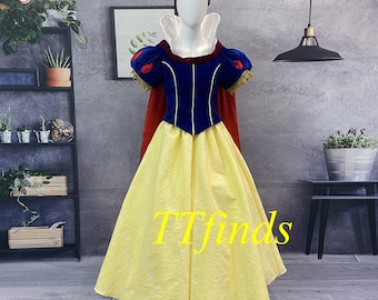 Princess Snow White Dress Cloak Cosplay Costume Inspired Personalized Size