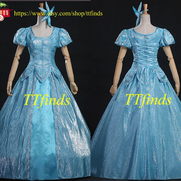 Para la sirenita princesa vestido Cosplay Ariel Cosplay vestido traje Ariel Cosplay traje adulto mujeres niñas tamaño personalizado