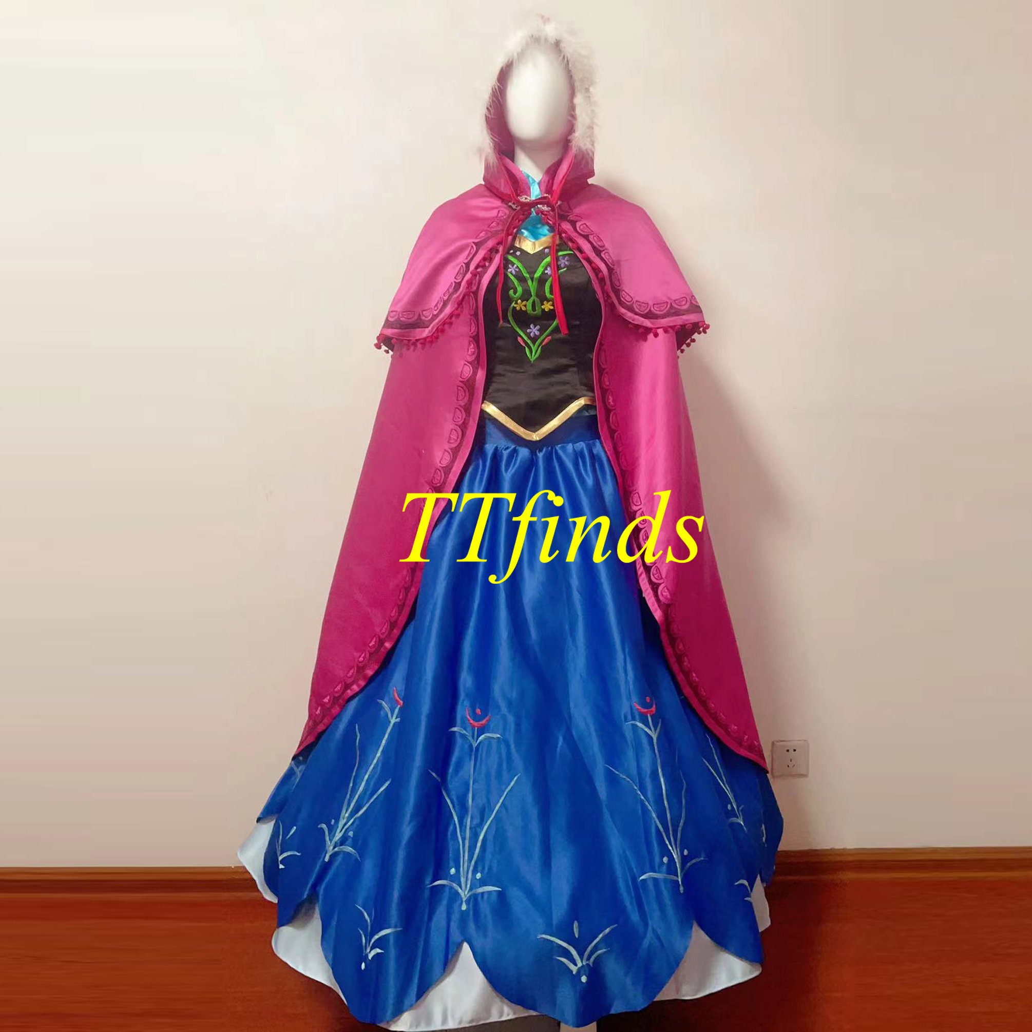 For Frozen Anna Dress Anna Dress Adult kid Anna Cosplay Costume Anna Embroidery Dress Princess Anna Dress Personalized Size Etsy