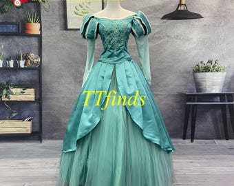 Little Mermaid 2023 Movie Ariel Dress Blue Cosplay Costume - Etsy