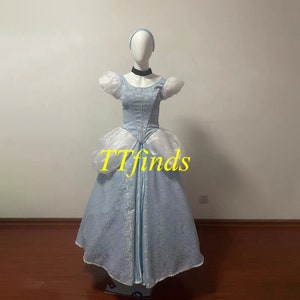 For Princess Cinderella Dress, Cinderella Costume, Cinderella Luxury Dress Lace Up Tie Girls Adult Kids Personalized Size