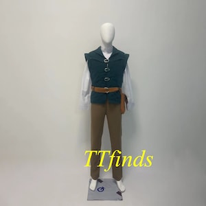 Für Verschlungenes Rapunzel Cosplay, Rapunzel Prince Flynn Rider Cosplay Kostüm Outfit Personalisierte Größe
