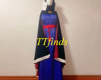 For Evil Queen Cosplay Costume, Snow White Evil Queen Dress, Evil Queen Wicked Witch Queen Purple Dress Costume Personalized Size