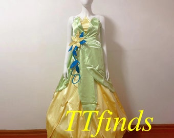 For Princess Frog Tiana Dress, Princess And The Frog Tiana Cosplay, Tiana Dress Woman Girls Adult Kids Personalized Size