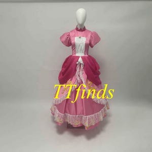 Super Mario Princess-jurk Mario Peach Red Dress Halloween Gepersonaliseerde maat
