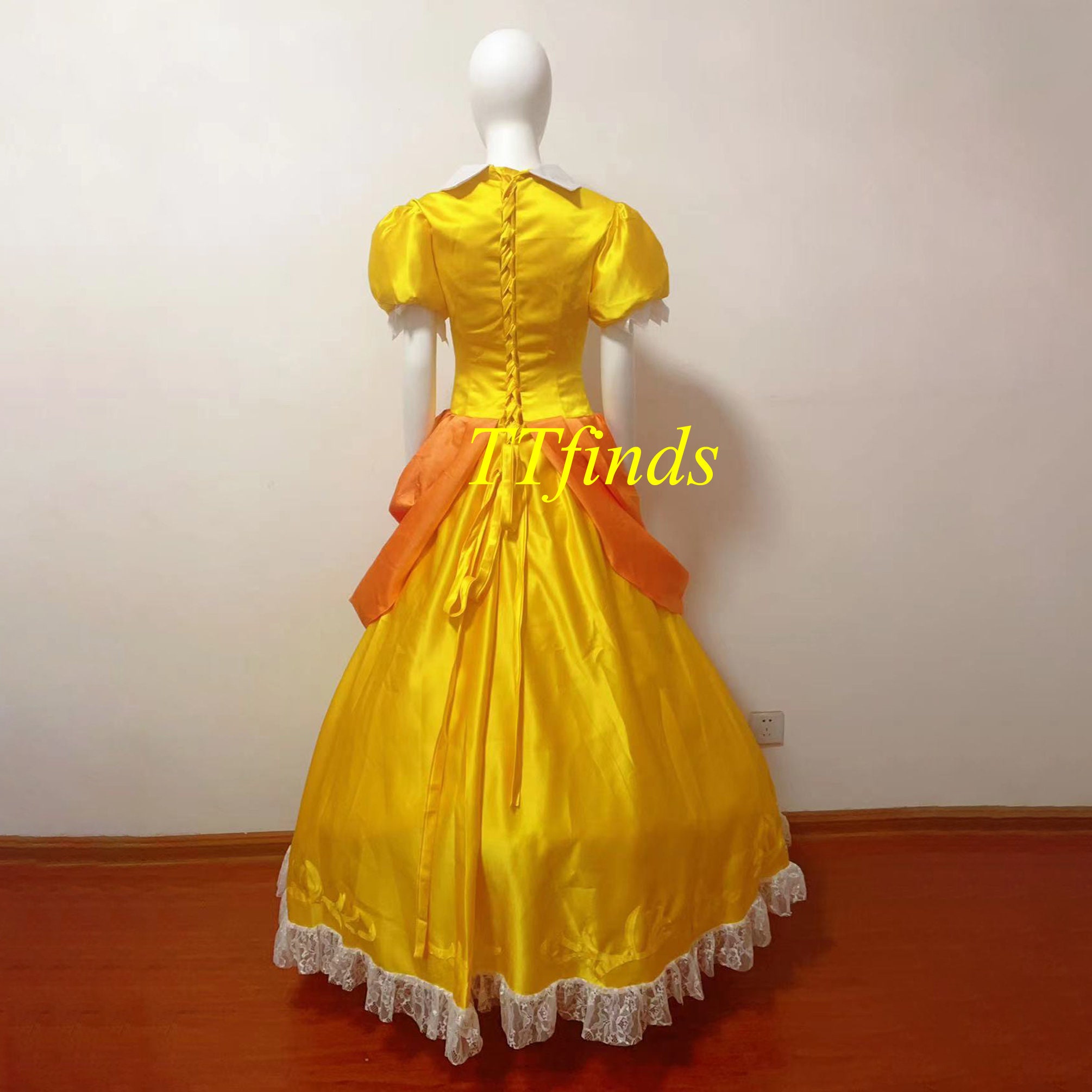 open lace back dress Adult Princess Daisy Super Mario Brothers Inspired Pink Tutu Dress Pag   EverAfterTutuCo