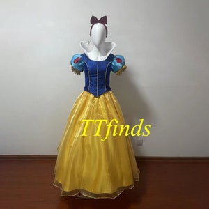 For The Snow White Cosplay Princess Snow White Dress Outfit Costume Lace Tie Up Adult Women Girls Personalized Size