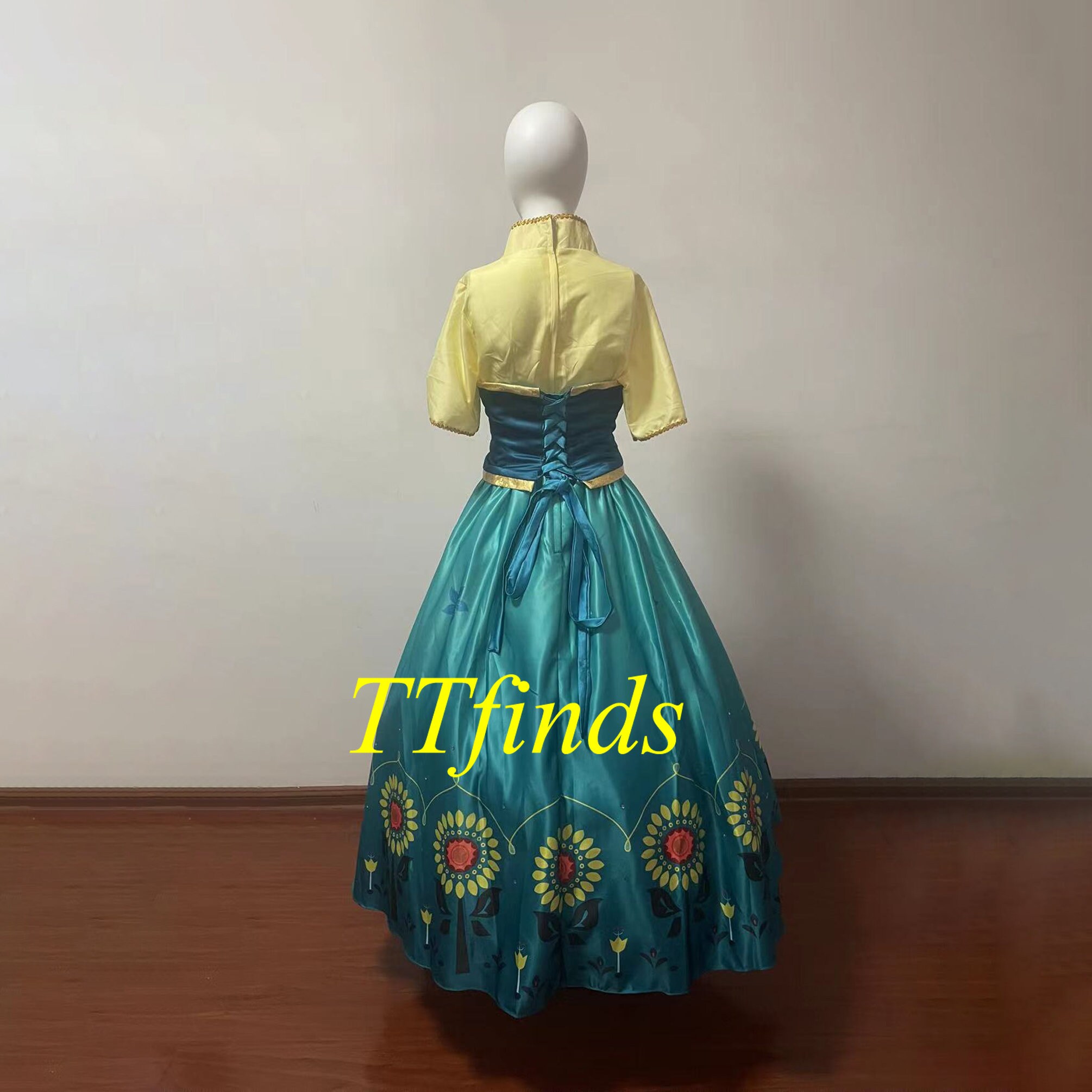 For the Frozen Anna Birthday Party Anna Fever Dress Printed Flowers Outfit  Costume Adult Women Girls Personalized Size - Etsy