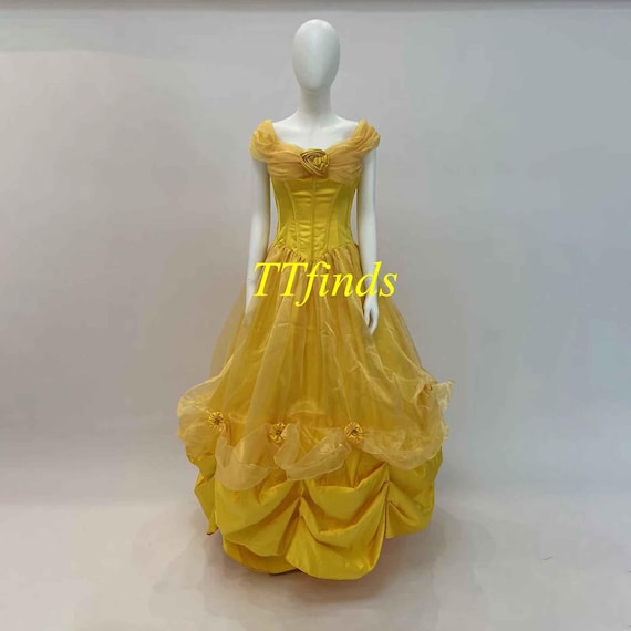 Vestido de princesa Bella Cosplay La Bella y la Bestia Vestido de Bella  Disfraz Adulto Mujeres Niñas
