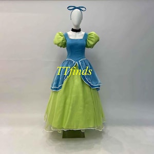 Cinderella Sister Princess Dress Cinderella Drizella Green Cosplay Costume