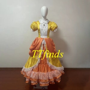 For The Mario Princess Dress Mario Satin Cosplay Costume Adult Women Girls Daisy Yellow Peach Dress Personalized Size