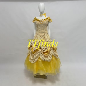 プリンセスベルドレス 美女と野獣 ベル 衣装 コスチューム 大人用 ベル 女性 女の子 ドレス コスプレ パーソナライズサイズ 高級スタイル