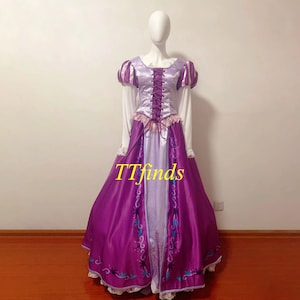 Für Die Rapunzel Gedruckt Kleid Verhöhnt Rapunzel Frau Kleid Rapunzel Cosplay Kostüme Personalisierte Größe