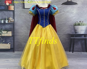 白雪姫のコスプレ プリンセス 白雪姫 ドレス 衣装 コスチューム レース タイアップ 大人 女性 女の子 パーソナライズサイズ