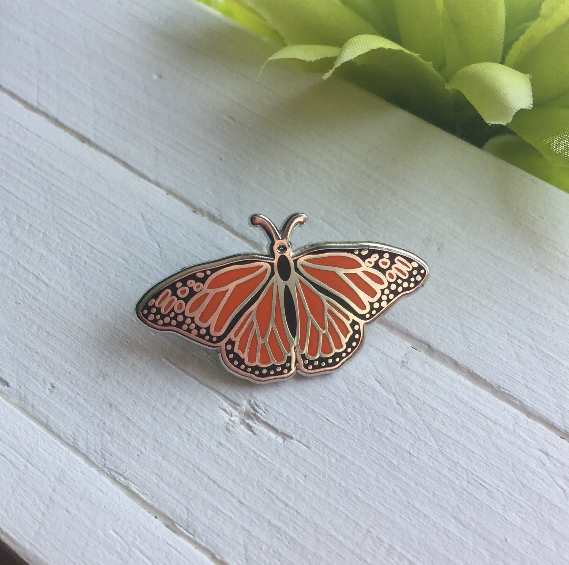 Butterfly Enamel Pin Monarch Pin Butterfly Lapel Pin | Etsy