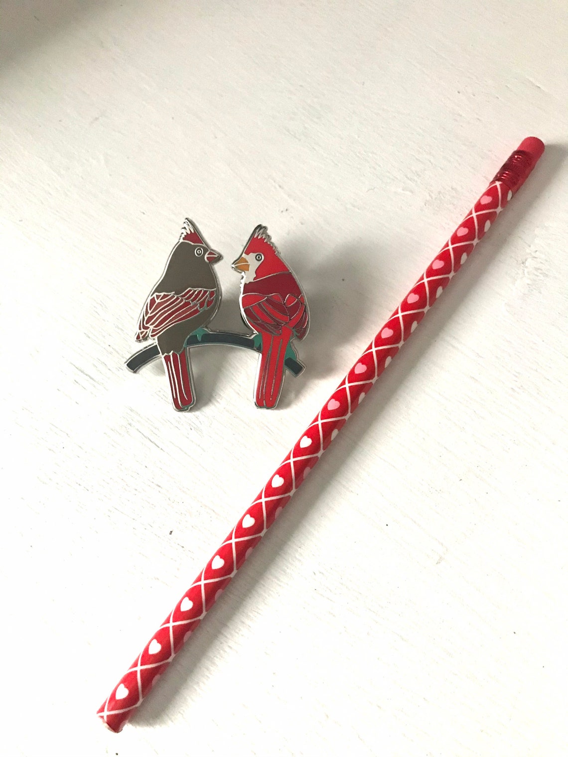 Cardinal Enamel Pin Bird Pin Butterfly Lapel Pin Cardinal Etsy