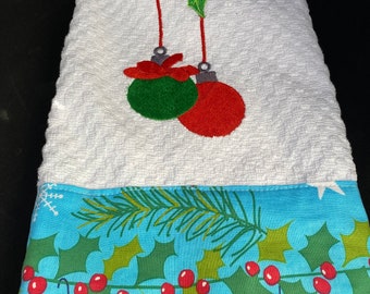 Christmas Tea Towel,  Holiday Tea Towel, Holiday Decor Towel