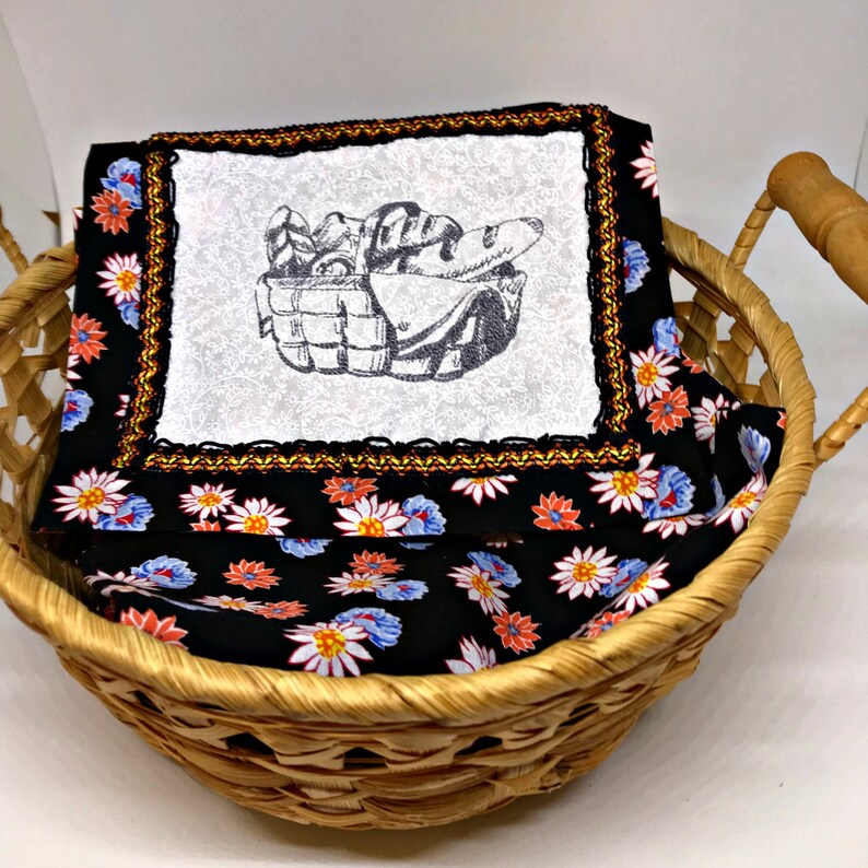 Bread Basket Cover Embroidered Fabric Basket Cover Dinner Etsy