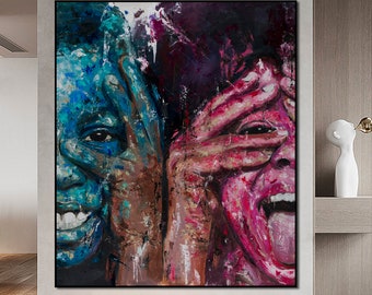 Lámina artística de niños africanos: retrato de niños sonrientes, decoración artística negra
