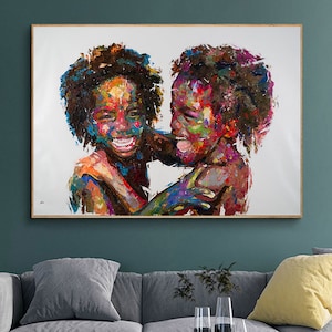 Black Boy Joy, Black Art,  Black Art, Happy Smiling Boys, African American Art, Melanin Art, Home Decor,Custom-made painting