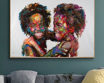 Black Boy Joy Canvas Print: African American Art, Happy Boys Decor