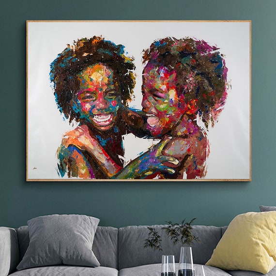 Black Boy Joy Canvas Print: African American Art, Happy Boys Decor