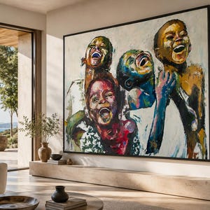 Happy African Kids Canvas Print • Black Joy Wall Art, Shai Yossef