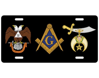 2 Scottish Rite 32nd Degree Masonic Mason Square Compasses Auto Car Emblems