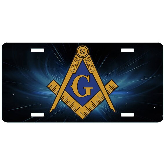 Mason Emblem Masonic G Metal License Plate Car Truck Tag Freemason Gift Auto Tag Mason Emblem Masonic G Metal License Plate Car Truck Tag Freemason Gift Auto Tag