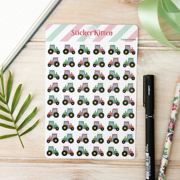 Tractor Stickers – Farmyard Planner Stickers by StickerKitten