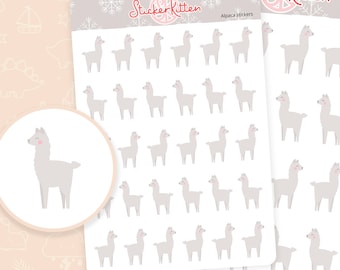 Alpaca Stickers - Cute Llama Planner Stickers by StickerKitten UK