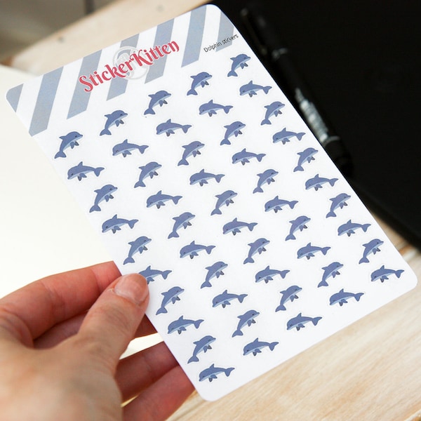 Dolphin Stickers - Planner Supplies by StickerKitten