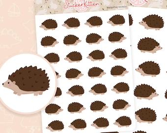 Hedgehog Stickers - Cute Animal Planner Stickers