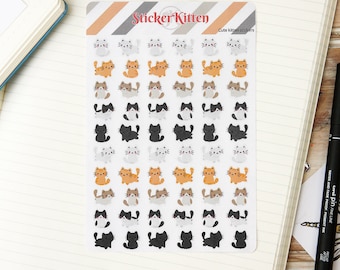 Kitten Stickers - Cute Cat Planner Stickers by StickerKitten